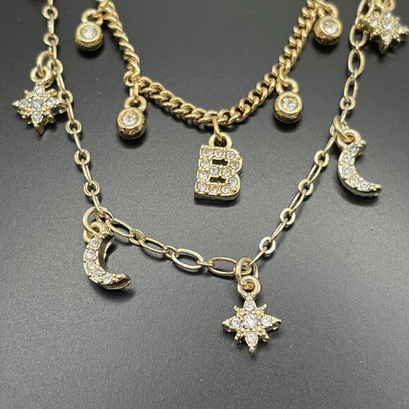 NWT White House Black Market Swarovski Crystal "B" Celestial Charm Necklace - Picture 5 of 10